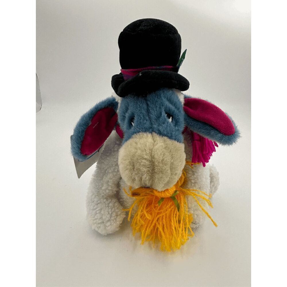Disney Store Snowman Eeyore Plush Winnie the Pooh Stuffed Animal Holiday 10" NWT